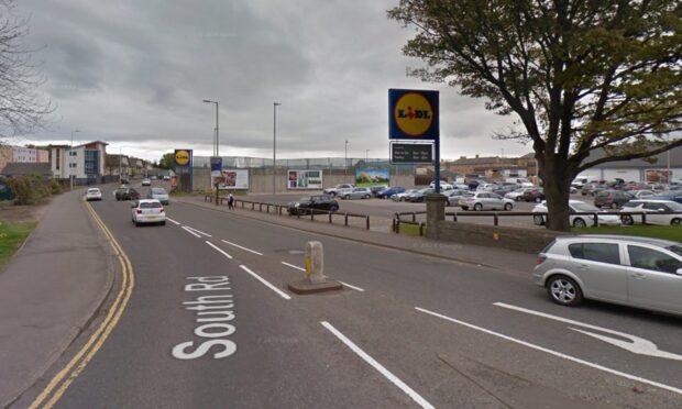 Entrance to Lidl on South Road, Dundee.