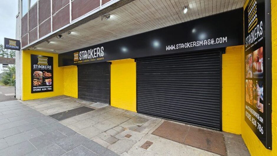 The exterior of Stackers on Lochee High Street.
