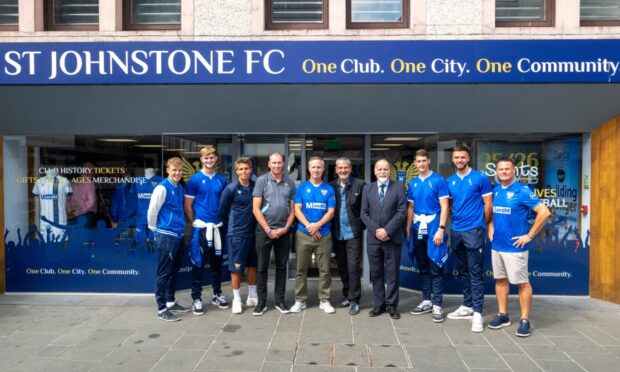 Head coach Simo Valakari, chairman Adam Webb and members of the first team squad were there to greet fans. Image: Richard Hancox/DC Thomson
