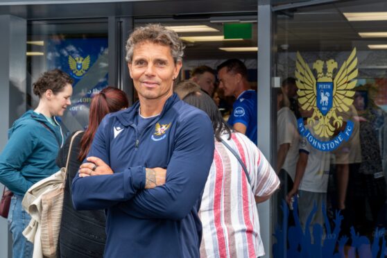 Simo Valakari at opening of new Saints shop in Perth at the weekend. Image: Richard Hancox/DC Thomson