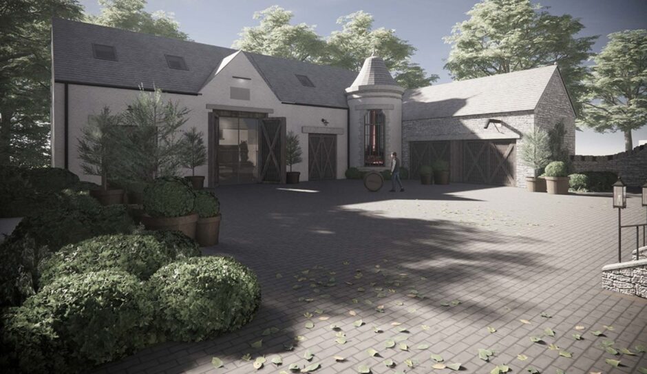 Thriepley House malt whisky distillery.