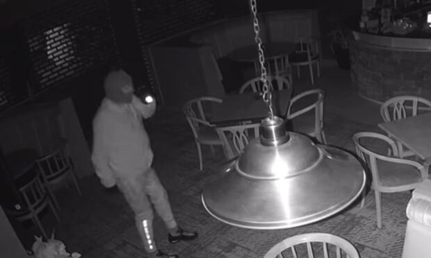 The break-in was captured on CCTV.