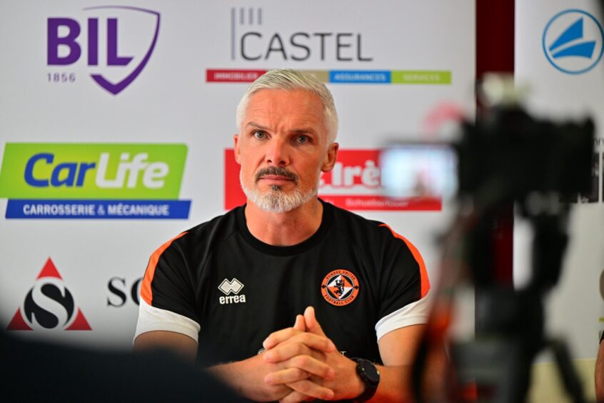 Jim Goodwin addresses the media in Luxembourg