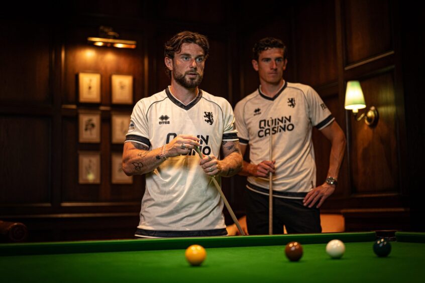 Will Ferry, left, and Ross Graham model the new threads