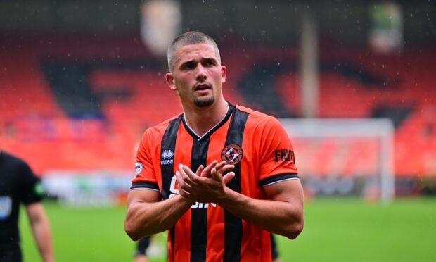 Max Watters salutes his new Dundee United fans.