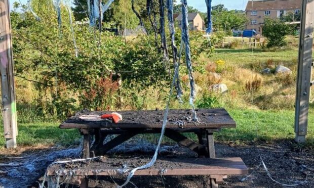 Damaged area at Douglas Community Park.