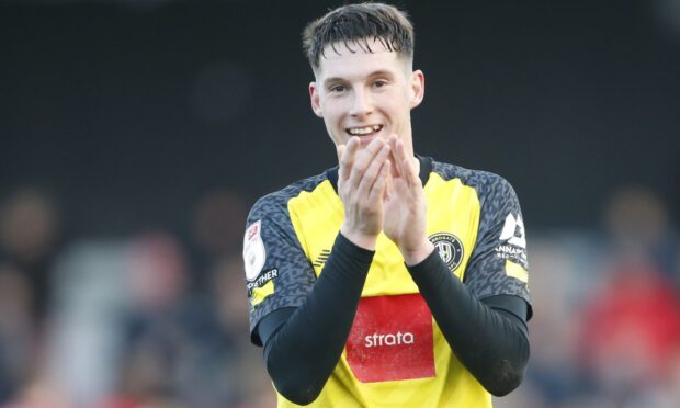 Matty Foulds applauds the Harrogate fans.