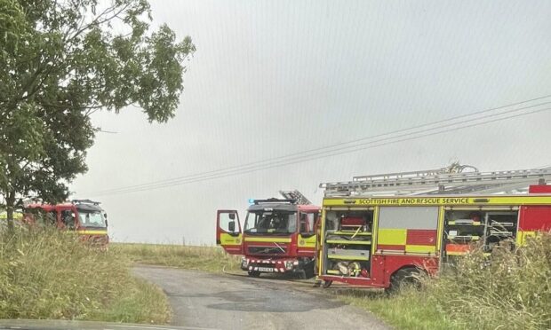 Scottish Fire and Rescue Service at a blaze at Hill of Tarvit.