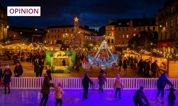 Mock-up of the Ace Community Events' Dundee Christmas Village supplied to Dundee City Council. Image: Chris Bradwell/Live Visual.