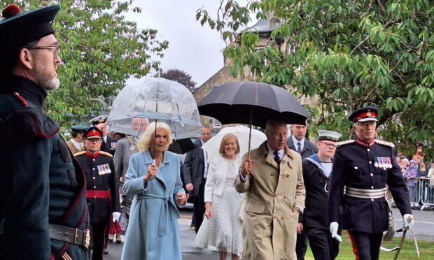King Charles and Queen Camilla arrive in Kirkcaldy. Image: Claire Warrender / DC Thomson.