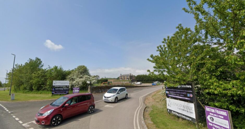 The Longparke Farmshop and Cafe, near Monifieth, as seen from the road.