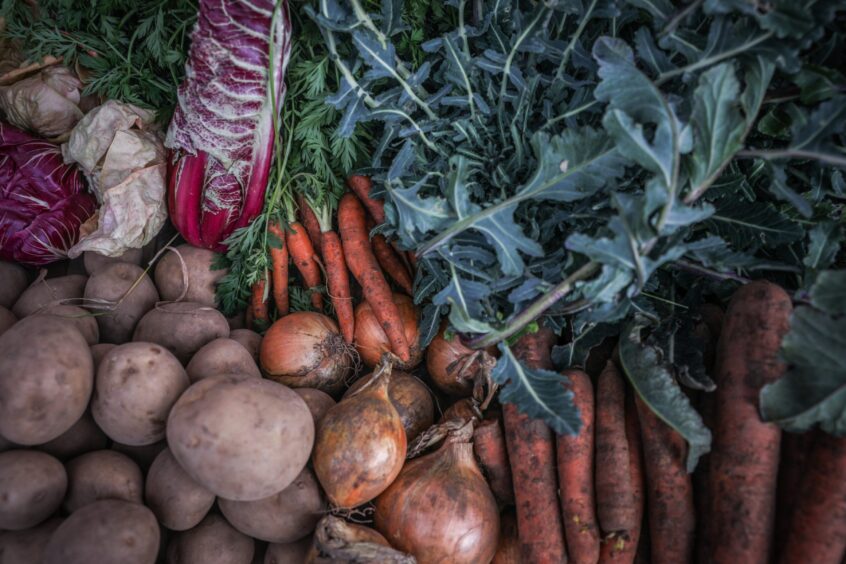 Fresh produce at Balcaskie.