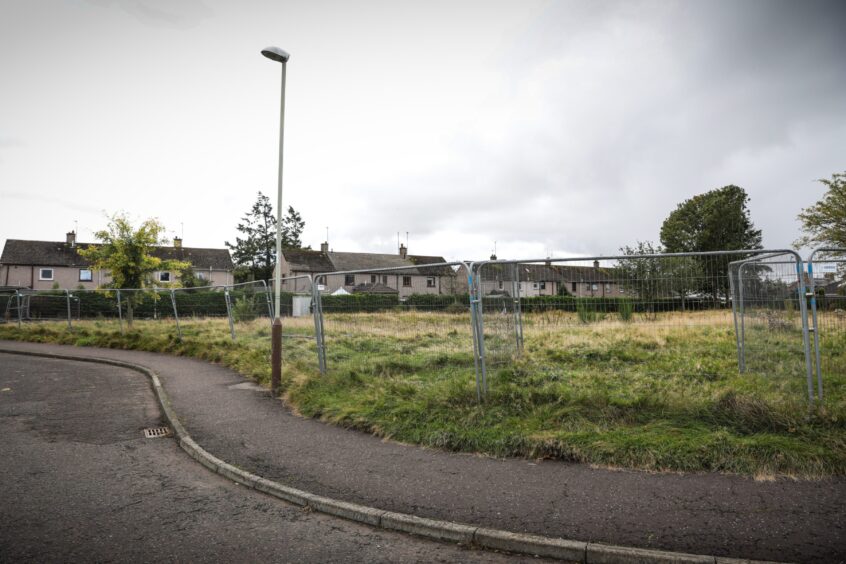 Former Inglis Court sheltered housing site in Edzell.