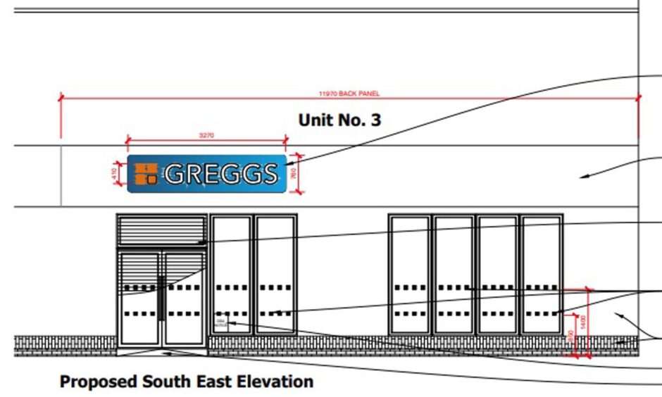 A drawing submitted with Greggs plans shows how the former Methilhaven Surgery could look