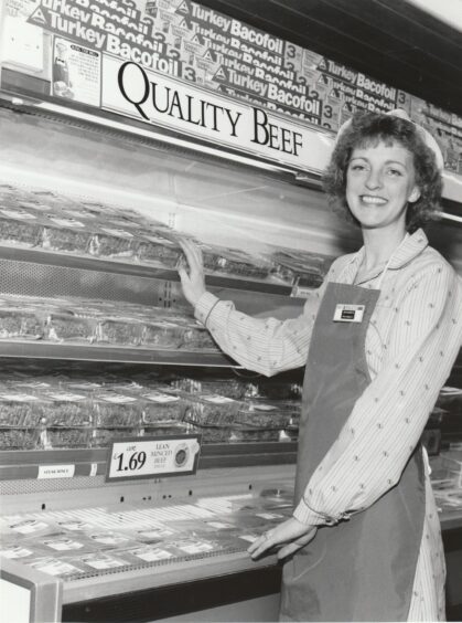 Sandra Ramsay in Safeway in 1989.