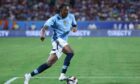 Amar Fatah in action for Man City on trial.