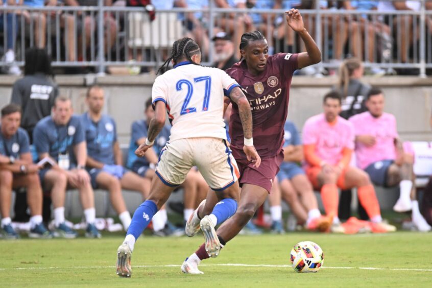 Amar Fatah in full flow against Chelsea in the U.S.