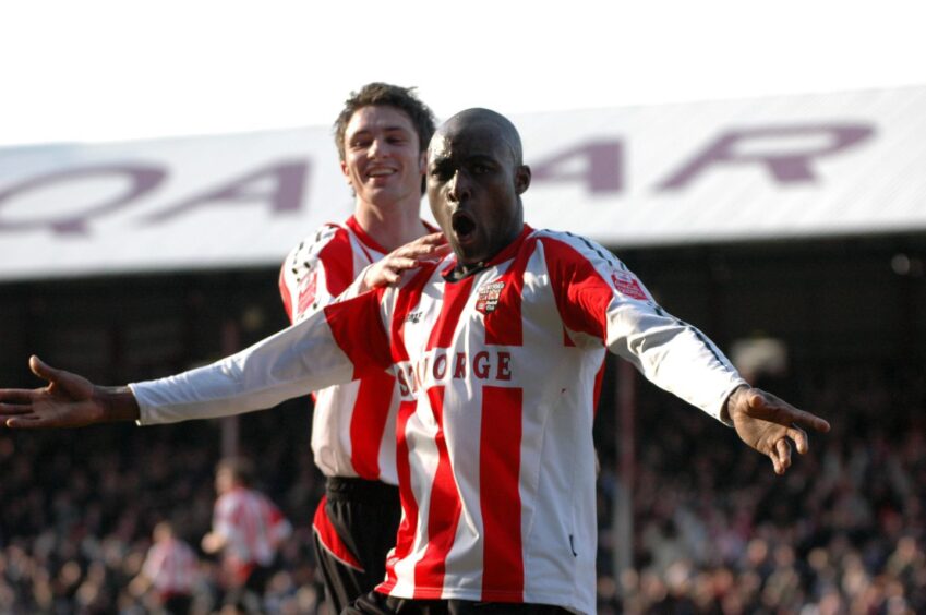 Lloyd Owusu, Zac Sapsford's unlikely mentor in front of goal.