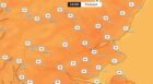 Temperatures at 3pm today - a 26C peak will be reached between 2pm and 3pm in Dundee. Image: Met Office