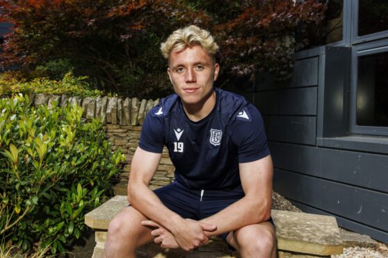 Dundee striker Joe Westley. Image: Mark Scates/SNS
