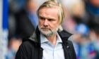 Dundee boss Steven Pressley at Ibrox. Image: Rob Casey/SNS