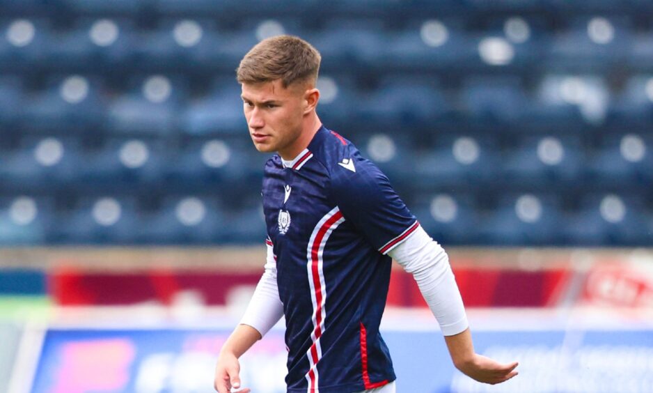 Cameron Congreve warms up ahead of the draw at Kilmarnock.