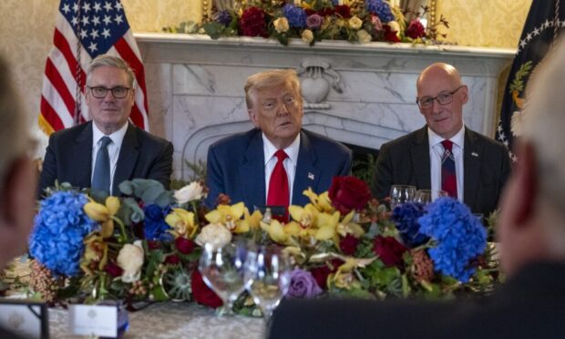 First Minister John Swinney with US President Donald Trump