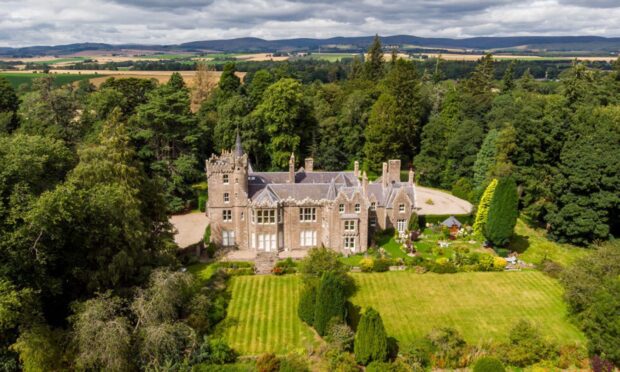 Finavon Castle, off the A90 near Forfar. Image: Yopa