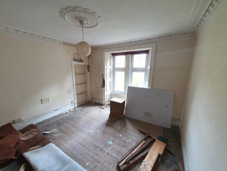 The living room.