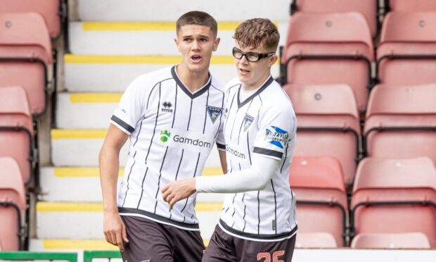 Dunfermline Athletic youngster Andrew Tod with brother John.