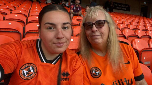 Holly Archibald and her late gran, Lana Burke, who went to Dundee United games together. Image: Holly Archibald