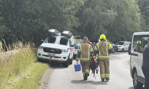 Rescue teams were called following concern for a person. Image: Lucy Scarlett/DC Thomson