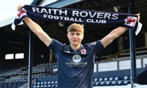 Barry Robson reacts as Rangers striker joins Raith Rovers in first signing of co-operation agreement