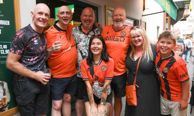 Dundee United supporters enjoying the atmosphere ahead of the UEFA Conference League tie with Rapid Vienna.