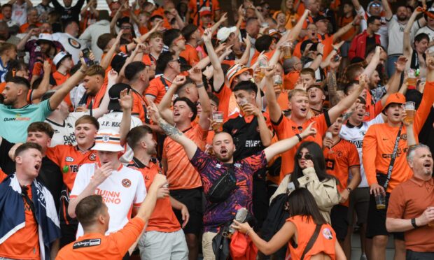 Dundee United fans in Luxembourg in the previous round.
