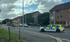 Firefighters on Charleston Drive, Dundee.