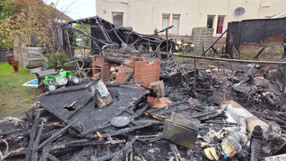 Some of the damage caused by the fire.