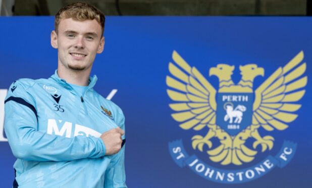 Adam Forrester is unveiled as a St Johnstone player.