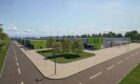 An artist's impression of what the data centre building could look like. Image: Apatura
