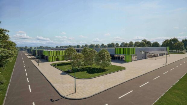 An artist's impression of what the data centre building could look like. Image: Apatura