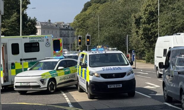 Police on Atholl Street in Perth city centre.