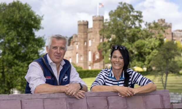 Writer Gayle Ritchie meets event director Alec Lochore for a sneak preview of the cross country course at the new Scone Palace International Horse Trials. Image: Richard Wilkins.