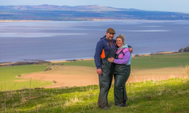 Andrew Morris and wife Jo Morris at their Logie Farm.