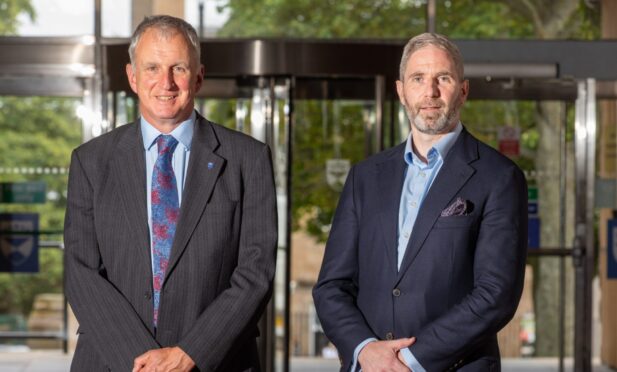 Interim principal Nigel Seaton and acting court chair Ian Mair. Image: Steve Brown/DC Thomson.