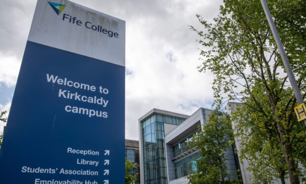 Courses, staffing and campuses are under threat at Fife College amid a "survival mode" warning from an expert