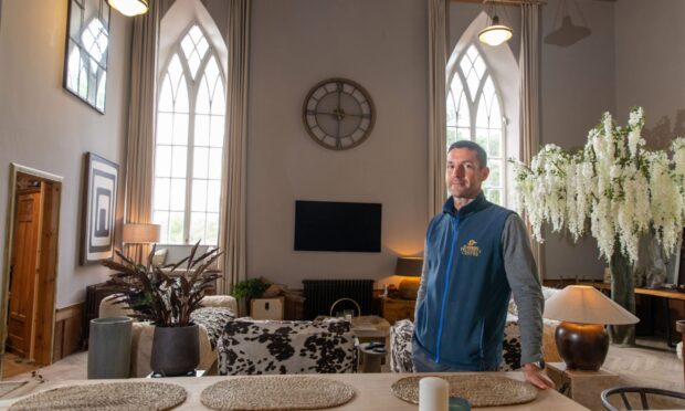 Mark McIntock at Kemback Church. Image: Steve Brown/DC Thomson