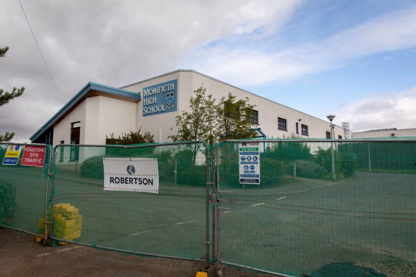The old Monifeith High School which closed after 46 years and will now be demolished.