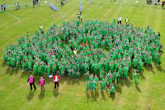 The record-breaking gathering of Peter Pans in 2017. Image: Kim Cessford/DC Thomson