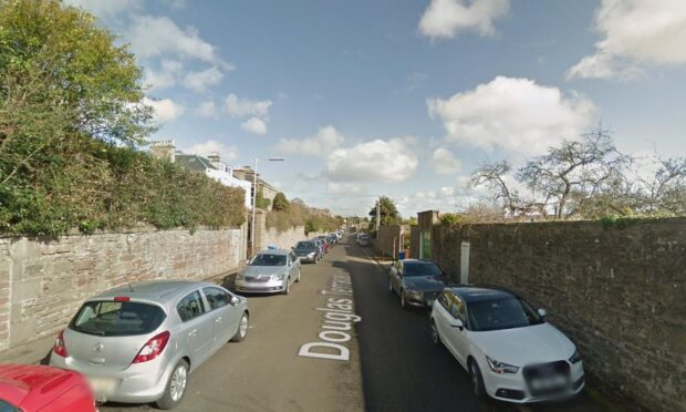 Douglas Terrace in Dundee was shut on Sunday. Image: Google Street View