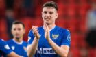 Makenzie Kirk applauds the St Johnstone fans.